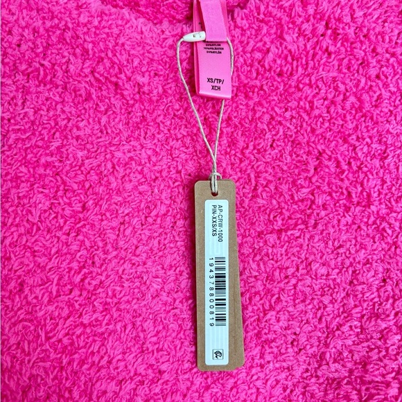 NWT • SKIMS • COZY KNIT UNISEX PULLOVER •  XXS/XS • PINK • CREW NECK - Picture 2 of 2